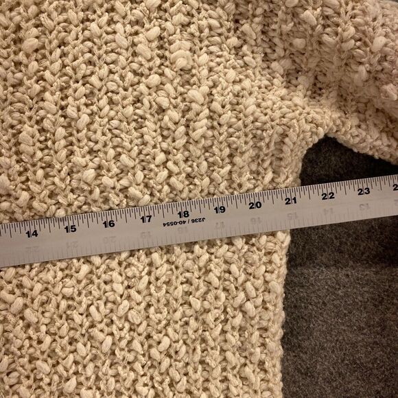 Katsumi Sweater Pullover Women S Small Beige Knit Long Sleeve Round Neck Casual - Picture 7 of 9